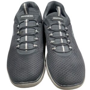 Skechers Men’s Charcoal Gray Summit No Tie Trainers Size 9 Slip On Sneakers